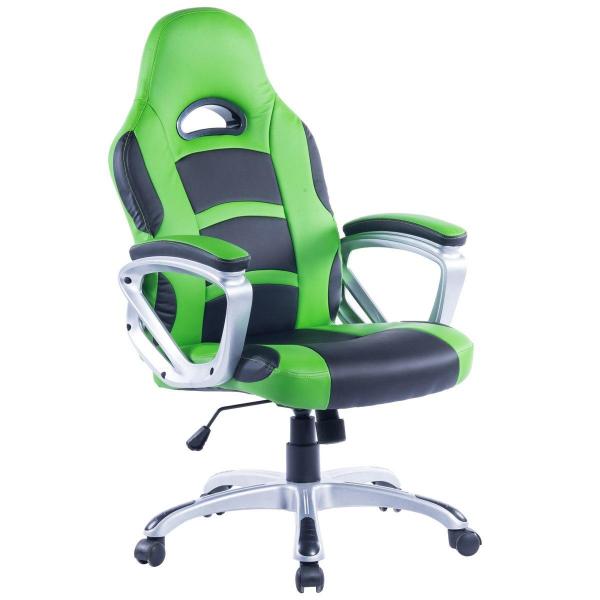 Cadeira Gamer Interlagos Preta e Verde - Ecadeiras