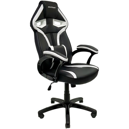 Cadeira Gamer MX1 Giratória Preto e Branco Mymax