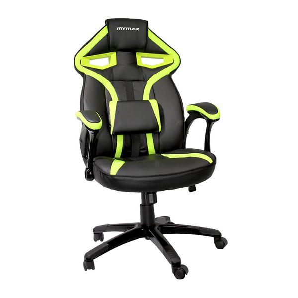 Cadeira Gamer MX1 Giratória Preto/Verde - Mymax