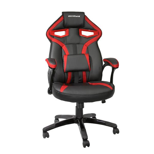 Cadeira Gamer MX1 Giratória Preto/Vermelho - Mymax