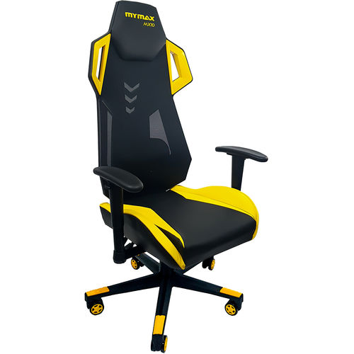 Cadeira Gamer Mx10 Giratoria Preto e Amarelo - Mymax