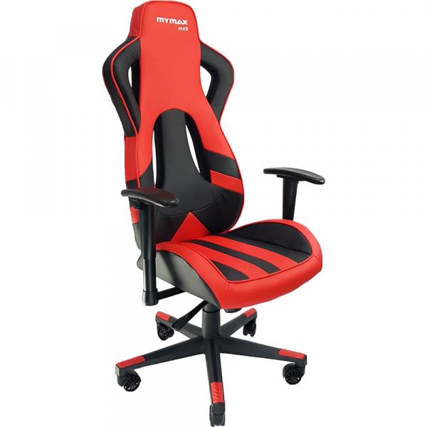 Cadeira Gamer MX11 Giratoria Preto e Vermelho Mymax