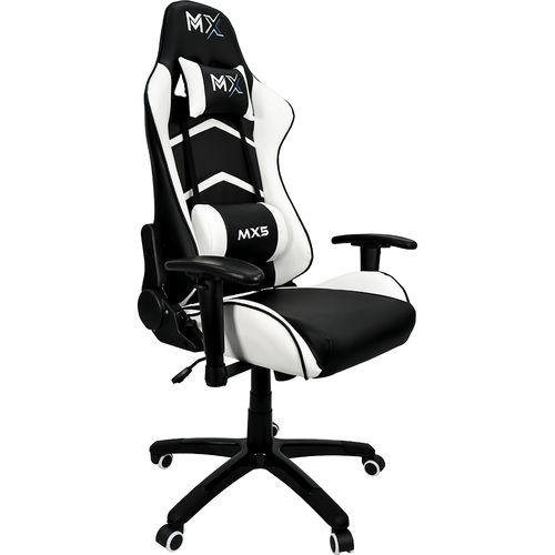 Cadeira Gamer Mx5 Giratoria Preto e Branco - Mymax