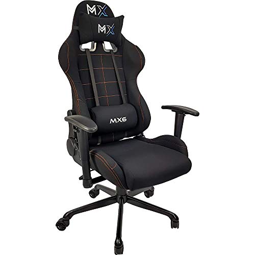 Cadeira Gamer MX6 Giratoria, Mymax, 25.009178, Preto e Laranja