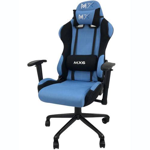 Cadeira Gamer Mx6 Giratoria Preto e Azul - Mymax