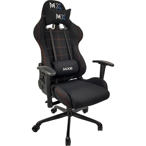 Cadeira Gamer MX6 Giratoria Preto e Laranja Mymax