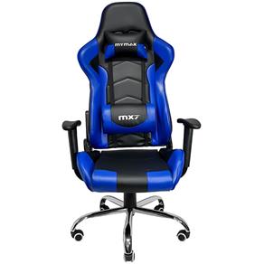 Cadeira Gamer MX7 Giratoria - Mymax - Azul Marinho