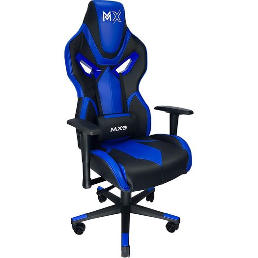 Cadeira Gamer Mx9 Giratoria Preto/Azul - Mymax