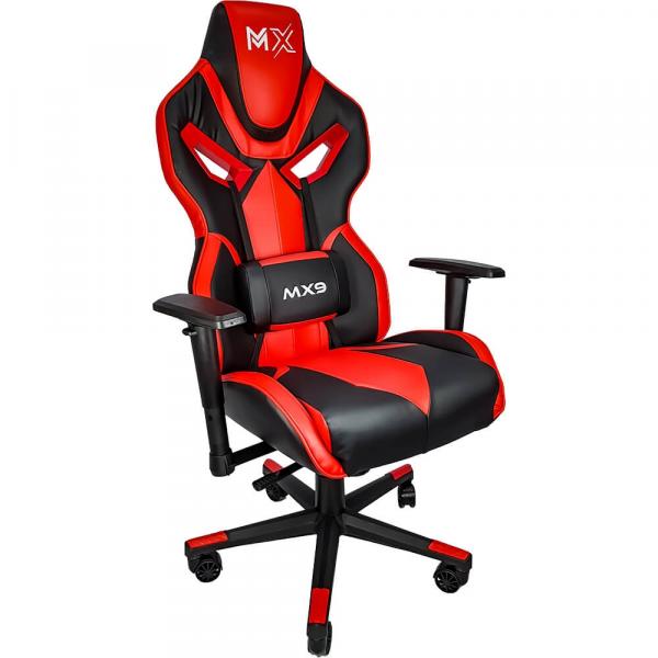 Cadeira Gamer MX9 Giratoria Preto e Vermelho Mymax
