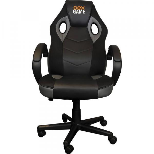 Cadeira Gamer Pc Preto e Cinza - Chair Gc200 Oex