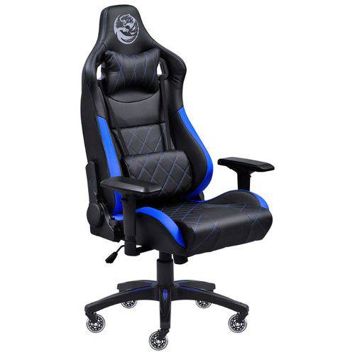 Cadeira Gamer PCYes Mad Racer V10 Preto e Azul - MADV10AZGL