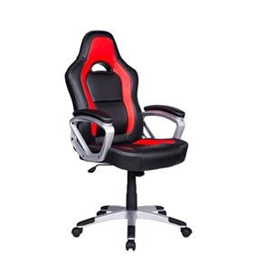 Cadeira Gamer Pel-3007 Couro Sintético Preta e Vermelha - Pelegrin - PRETO