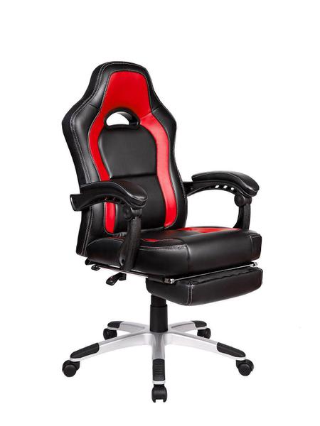 Cadeira Gamer Pelegrin PEL-3006 Couro PU Preto e Vermelha