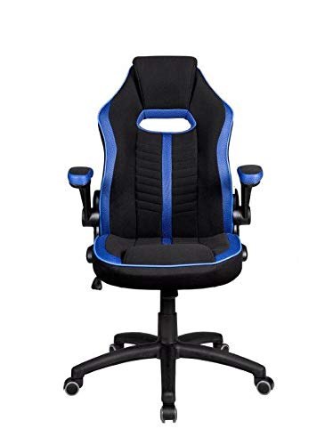 Cadeira Gamer Pelegrin Pel-3011 Couro Pu Preta e Azul