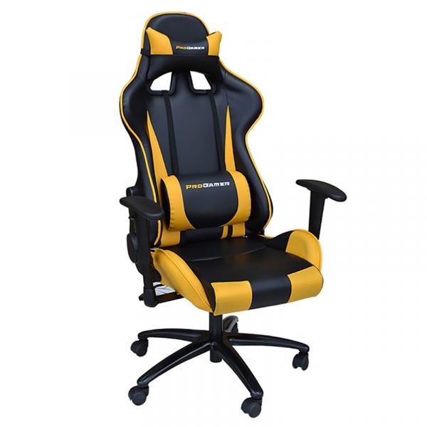 Cadeira Gamer Pro V2 Preta e Amarela - Rivatti