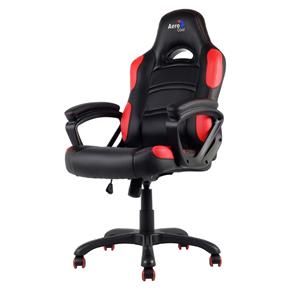 Cadeira Gamer Profissional AC80C EN55048 Preta/Vermelha AEROCOOL - Vermelho