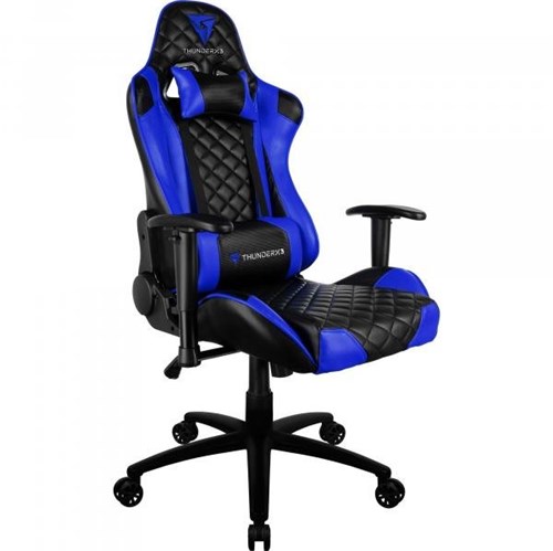 Cadeira Gamer Profissional TGC12 Preta/Azul - Thunderx3