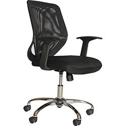Cadeira Gerente UMIX 75 Giratória com Rodízios Anti Risco Preta - Universalmix