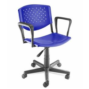 Cadeira Giratória com Braços Linha Polipropileno Atenas - Cor - Azul