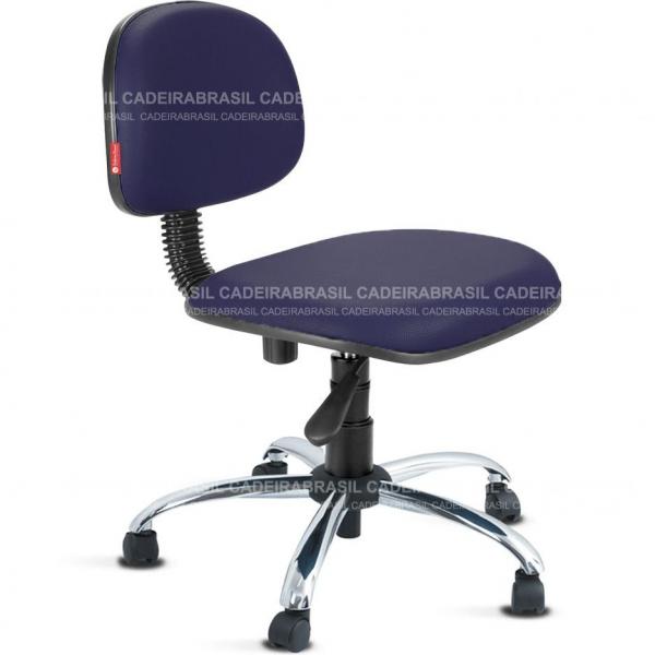 Cadeira Giratória Secretária Azul Escuro Cadeira Brasil