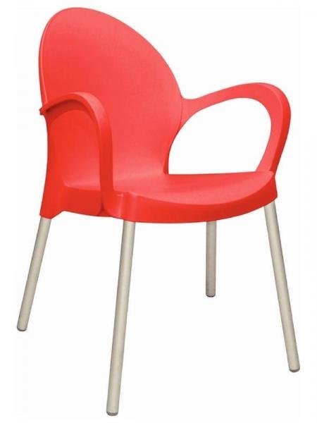 Cadeira Grace com Braço Vermelho Summa - Tramontina