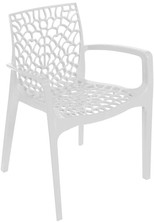 Cadeira Gruvyer com Braço Branco OR Design