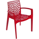Cadeira Gruvyer Com Braço S6626 – Or Design. - Vermelho
