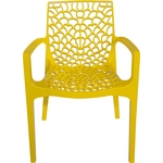 Cadeira Gruvyer Polipropileno Amarela com Braço