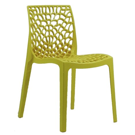 Cadeira Gruvyer Polipropileno Amarelo Byartdesign