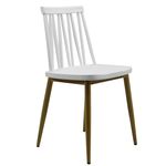 Cadeira Indy Polipropileno Madeira Branco Byartdesign
