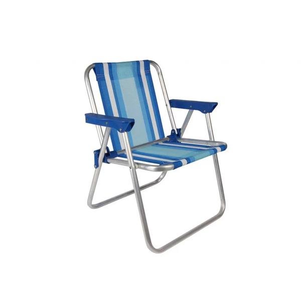 Cadeira Infantil Alta Alumínio Azul - Mor