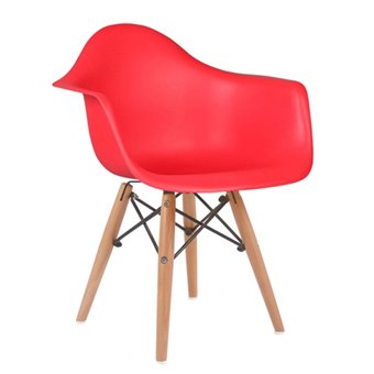 Cadeira Infantil Dar Wood Vermelha Eames