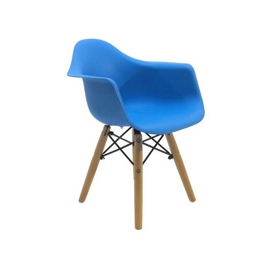 Cadeira Infantil Eames Wood Azul Byart