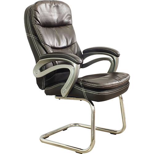 Cadeira Interlocutor PEL-9018V Cromada Marrom - Pelegrin