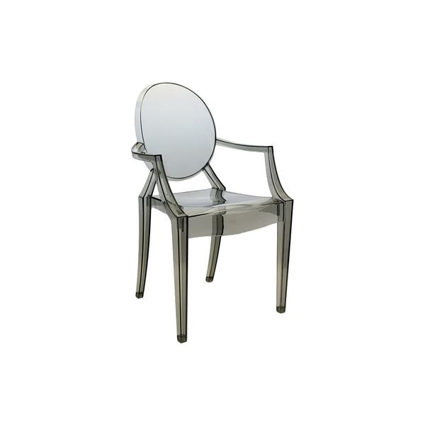 Cadeira Invisible com Braço Fumê - Or Design
