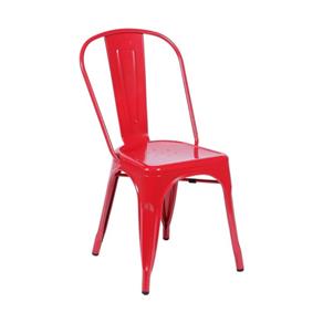 Cadeira Iron em Aço e Pintura Epóxi - Vermelha