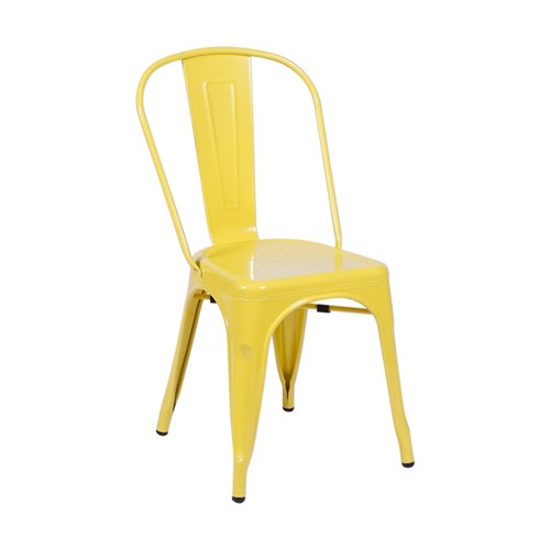 Cadeira Iron Sem Braço Amarela Or Design