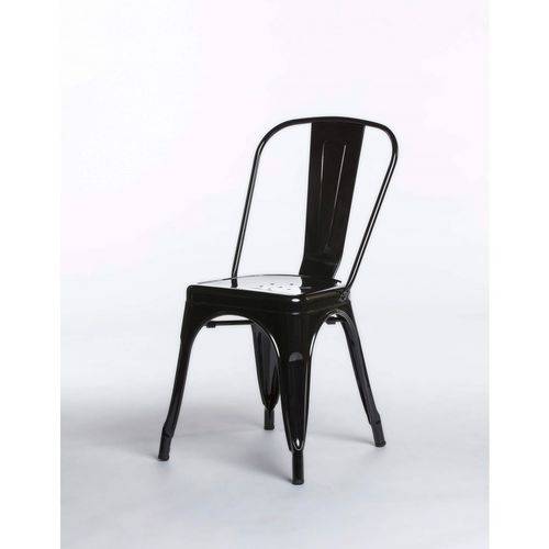 Cadeira Iron Tolix Aço Carbono - Preta