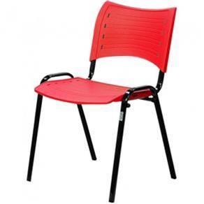 Cadeira ISO Plástica para Escritório Vermelha