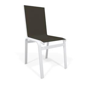Cadeira Jantar Alumínio Tela Sling - MARROM