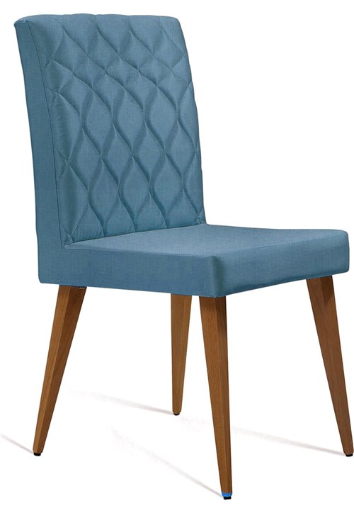 Cadeira Julia com Matelassê Azul-Jeans DAF
