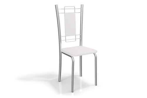 Cadeira Kappesberg Florença Aço Cromada 2C005cr Cor Cromada - Assento Branco 106