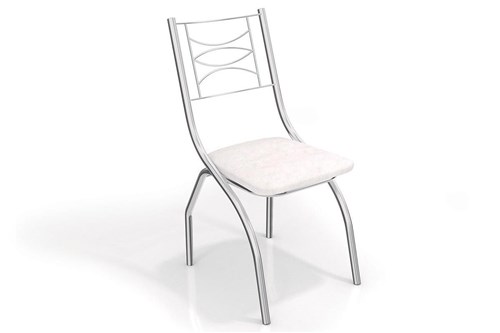 Cadeira Kappesberg Itália Cromada 2C018cr Cor Cromada - Assento Branco 106