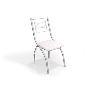 Cadeira Kappesberg Itália Cromada 2C018CR Cor Cromada - Assento Branco 106