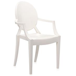 Cadeira Louis Ghost com Braço 1106 - Branco - BRANCO