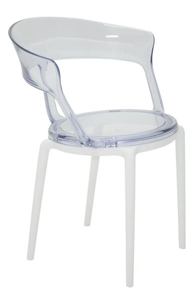 Cadeira Luna P Transparente Branco - Tramontina
