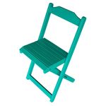 Cadeira Madeira Maciça Dobrável Color Verde