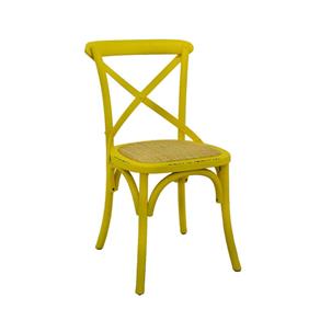 Cadeira Madeira Maciça Katrina Rivatti Amarelo
