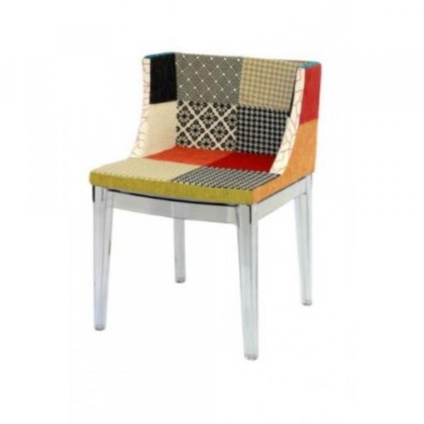 Cadeira Mademoiselle Base Incolor Patchwork - Or Design