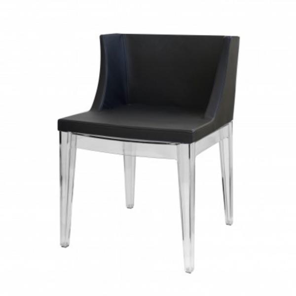 Cadeira Mademoiselle Base Incolor Preto - Or Design